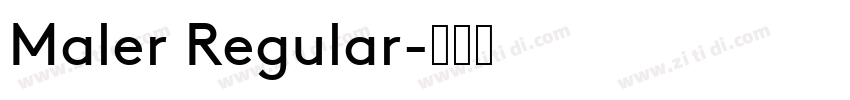 Maler Regular字体转换